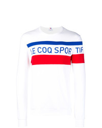 T-shirt manica lunga stampata bianca di Le Coq Sportif
