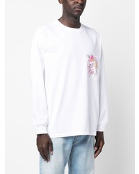 T-shirt manica lunga stampata bianca di Martine Rose