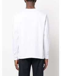 T-shirt manica lunga stampata bianca di NOAH NY