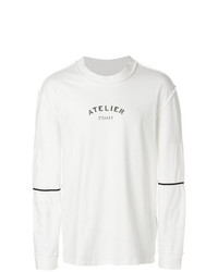 T-shirt manica lunga stampata bianca di Maison Margiela