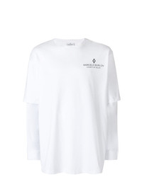 T-shirt manica lunga stampata bianca di Marcelo Burlon County of Milan