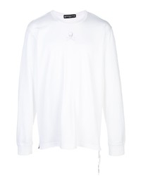 T-shirt manica lunga stampata bianca di Mastermind Japan