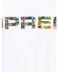 T-shirt manica lunga stampata bianca di Supreme