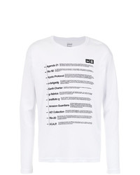T-shirt manica lunga stampata bianca di OSKLEN