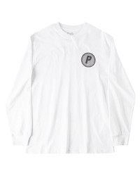 T-shirt manica lunga stampata bianca di Palace