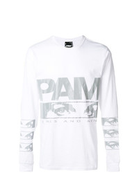 T-shirt manica lunga stampata bianca di Pam Perks And Mini