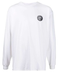 T-shirt manica lunga stampata bianca di Paura