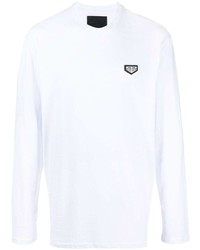 T-shirt manica lunga stampata bianca di Philipp Plein