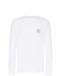 T-shirt manica lunga stampata bianca di Reception
