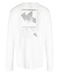 T-shirt manica lunga stampata bianca di Klättermusen