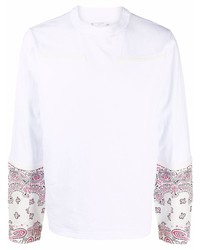 T-shirt manica lunga stampata bianca di Sacai