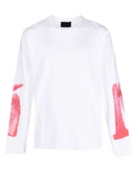 T-shirt manica lunga stampata bianca di Simone Rocha
