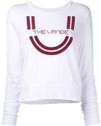 T-shirt manica lunga stampata bianca di The Upside