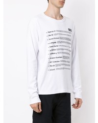 T-shirt manica lunga stampata bianca di OSKLEN