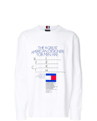 T-shirt manica lunga stampata bianca di Tommy Hilfiger