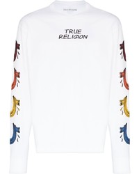 T-shirt manica lunga stampata bianca di True Religion