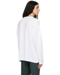 T-shirt manica lunga stampata bianca di MM6 MAISON MARGIELA