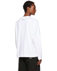 T-shirt manica lunga stampata bianca di Kenzo