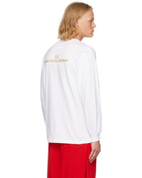 T-shirt manica lunga stampata bianca di Wacko Maria