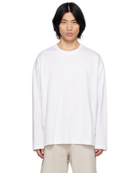 T-shirt manica lunga stampata bianca di Wooyoungmi