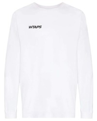 T-shirt manica lunga stampata bianca di WTAPS