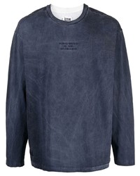 T-shirt manica lunga stampata blu scuro di Izzue