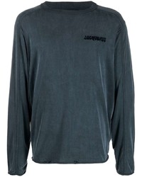 T-shirt manica lunga stampata blu scuro di Jacquemus