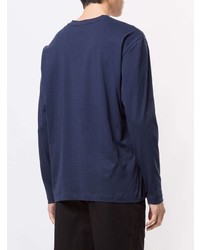 T-shirt manica lunga stampata blu scuro di CK Calvin Klein