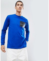 T-shirt manica lunga stampata blu di adidas Originals