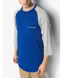 T-shirt manica lunga stampata blu di Comme Des Garcons SHIRT