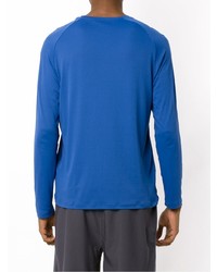 T-shirt manica lunga stampata blu di Track & Field