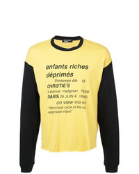 T-shirt manica lunga stampata gialla di Enfants Riches Deprimes