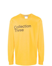 T-shirt manica lunga stampata gialla di Geo