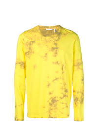 T-shirt manica lunga stampata gialla di Helmut Lang