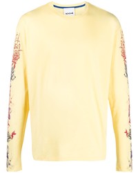 T-shirt manica lunga stampata gialla di Koché