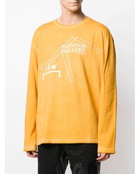 T-shirt manica lunga stampata gialla di A-Cold-Wall*