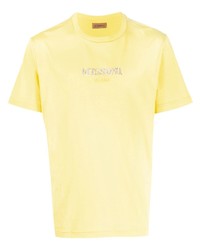 T-shirt manica lunga stampata gialla di Missoni