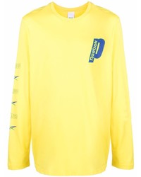 T-shirt manica lunga stampata gialla di Reebok