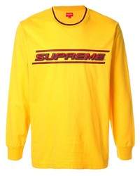 T-shirt manica lunga stampata gialla di Supreme