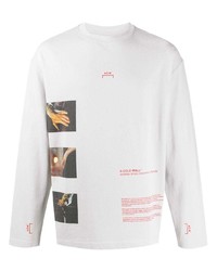 T-shirt manica lunga stampata grigia di A-Cold-Wall*