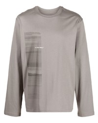 T-shirt manica lunga stampata grigia di A-Cold-Wall*