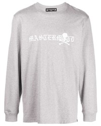 T-shirt manica lunga stampata grigia di Mastermind World