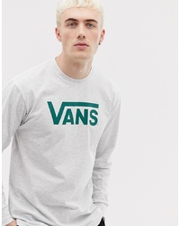 T-shirt manica lunga stampata grigia di Vans
