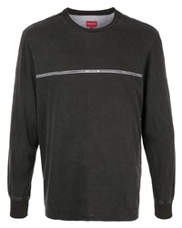 T-shirt manica lunga stampata grigio scuro di Supreme