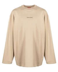 T-shirt manica lunga stampata marrone chiaro di A BETTER MISTAKE