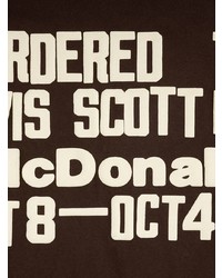 T-shirt manica lunga stampata marrone scuro di Travis Scott