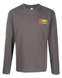 T-shirt manica lunga stampata marrone di Napa By Martine Rose