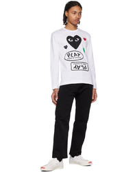 T-shirt manica lunga stampata marrone di Comme Des Garcons Play