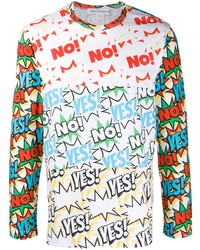 T-shirt manica lunga stampata multicolore di Comme Des Garcons SHIRT