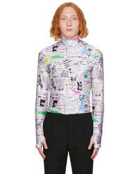 T-shirt manica lunga stampata multicolore di Coperni